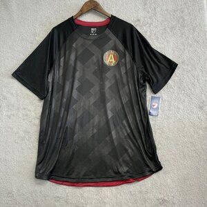 NEW MLS Atlanta Men's 2XL United FC Black & Red  Soccer Jersey Polyester